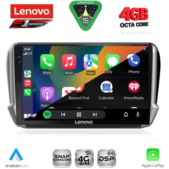 LENOVO SSQ 9508_CPA (10inc) MULTIMEDIA TABLET for PEUGEOT 208-2008 mod. 2012-2021