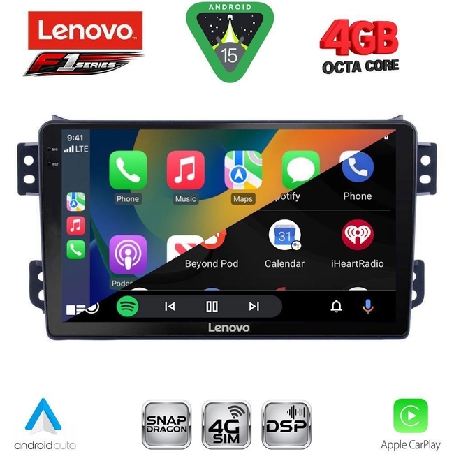 LENOVO SSQ 9682_CPA (9inc) MULTIMEDIA TABLET for OPEL AGILA - SUZUKI SPLASH mod. 2008-2018