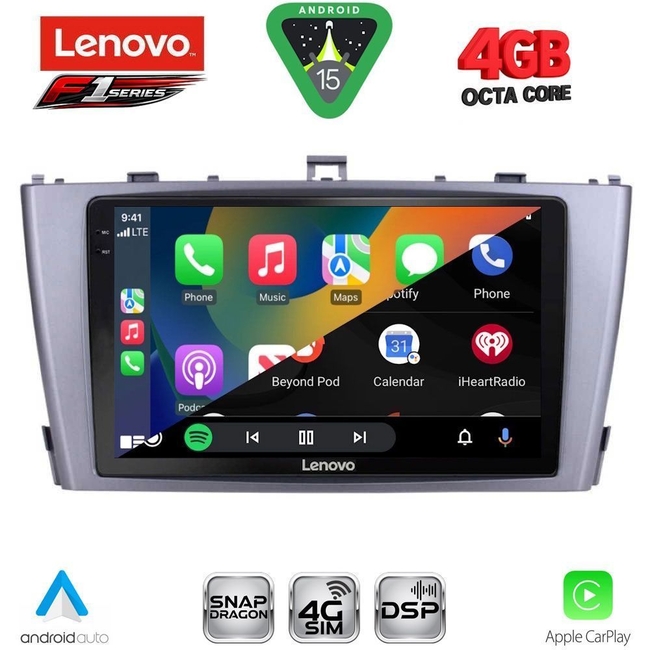 LENOVO SSQ 9705SL_CPA (9inc) MULTIMEDIA TABLET for TOYOTA AVENSIS (T27) mod. 2009-2015 (SILVER)