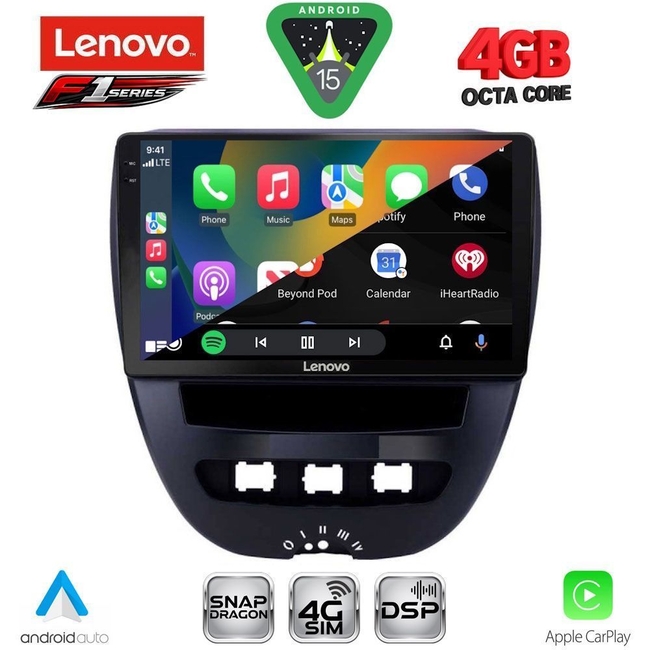 LENOVO SSQ 9707_CPA (10inc) MULTIMEDIA TABLET for CITROEN C1-PEUGEOT 107-TOYOTA AYGO mod. 2005-2014