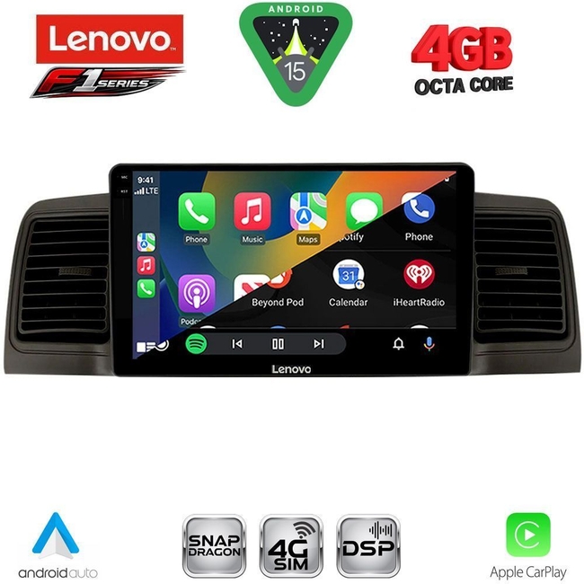 LENOVO SSQ 9712BL_CPA (9inc) MULTIMEDIA TABLET for TOYOTA COROLLA mod. 2001-2006 (BLACK)