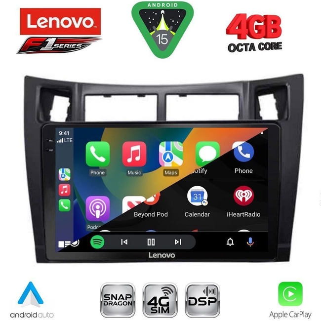 LENOVO SSQ 9736BL_CPA (9inc) MULTIMEDIA TABLET for TOYOTA YARIS mod. 2006-2011 (BLACK)