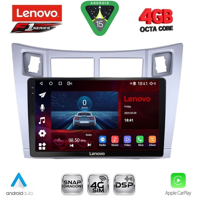 LENOVO SSQ 9736SL_CPA (9inc) MULTIMEDIA TABLET for TOYOTA YARIS mod. 2006-2011 (SILVER)