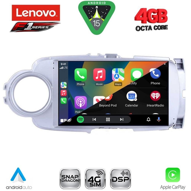 LENOVO SSQ 9737SL_CPA (9inc) MULTIMEDIA TABLET for TOYOTA YARIS mod. 2011-2015 (SILVER)
