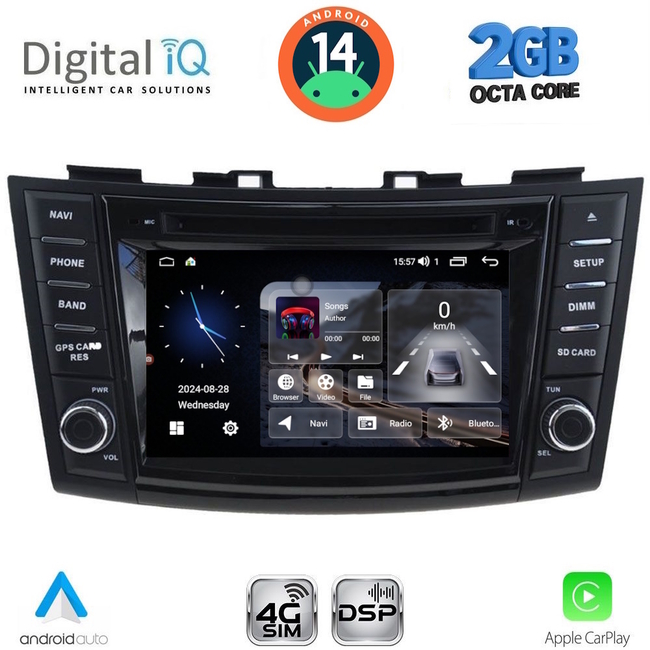 DIGITAL IQ MSF 377_CPA (7" DECK) MULTIMEDIA SYSTEM for SUZUKI SWIFT mod. 2011-2016