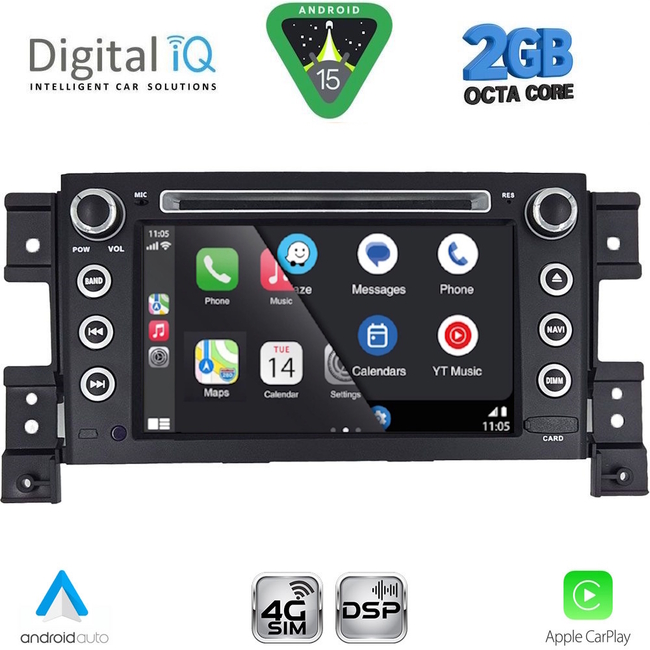 DIGITAL IQ MSF 354_CPA (7” DECK) MULTIMEDIA SYSTEM for SUZUKI GRAND VITARA mod. 2005-2015