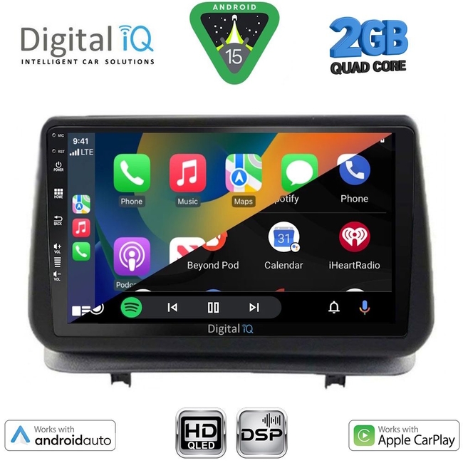 DIGITAL IQ BXC 3543_CPAA (9inc) MULTIMEDIA TABLET for RENAULT CLIO mod. 2005-2011