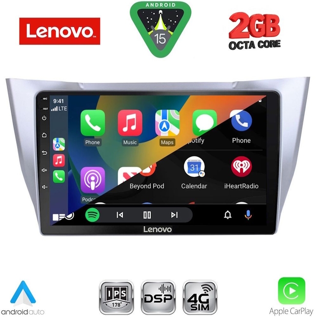 LENOVO LVF 5345SL_CPA (10inc) MULTIMEDIA TABLET for LEXUS RX 300 – 400 mod. 2003-2008
