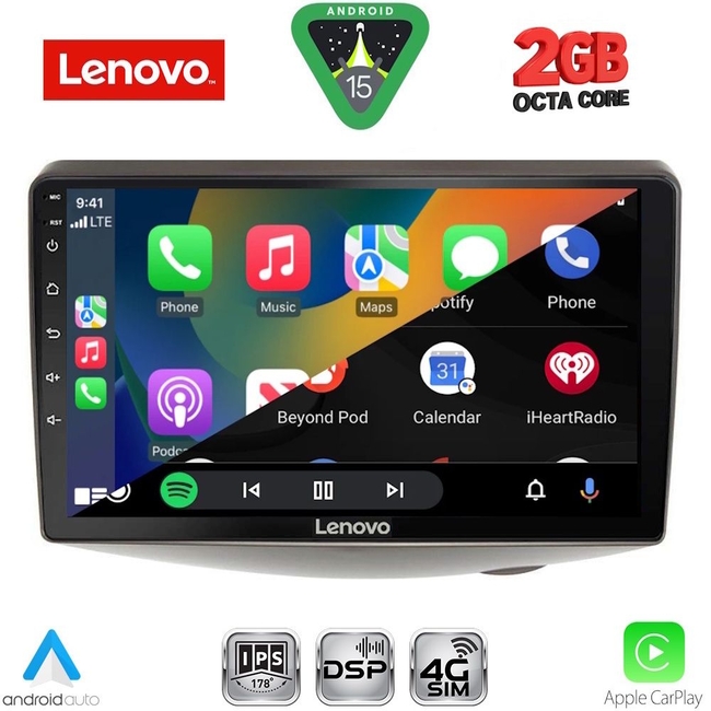 LENOVO LVF 5735_CPA (9inc) MULTIMEDIA TABLET for TOYOTA YARIS mod. 1999-2006