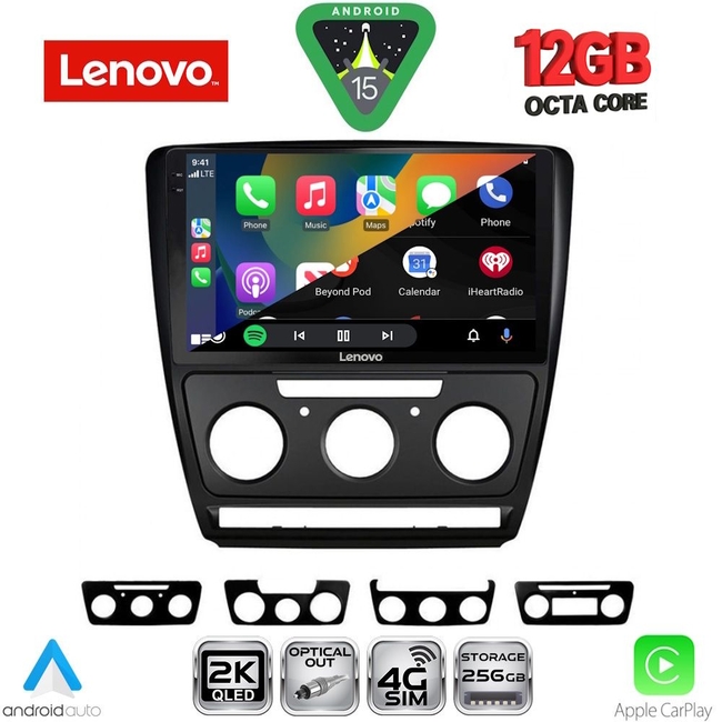 LENOVO SSZ 12595BL_CPA (10inc) MULTIMEDIA TABLET for SKODA OCTAVIA 5 mod. 2005-2012 (BLACK)