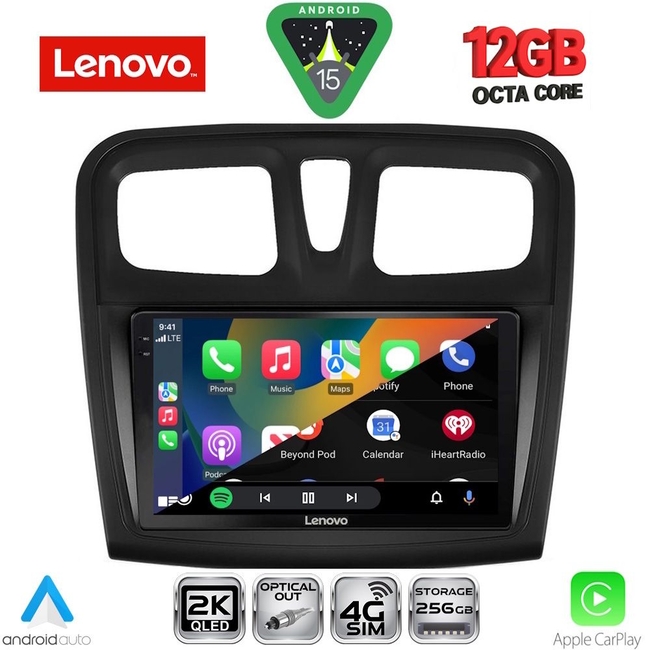 LENOVO SSZ 12108SQ_CPA (9inc) MULTIMEDIA TABLET for DACIA LOGAN – SANDERO mod. 2012-2019
