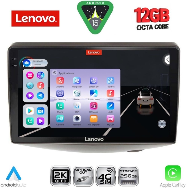 LENOVO SSZ 12735_CPA (9inc) MULTIMEDIA TABLET for TOYOTA YARIS mod. 1999-2006