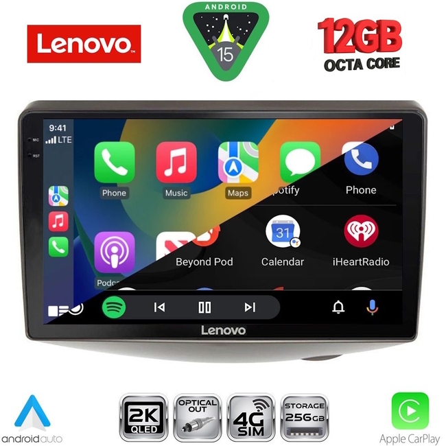 LENOVO SSZ 12735_CPA (9inc) MULTIMEDIA TABLET for TOYOTA YARIS mod. 1999-2006