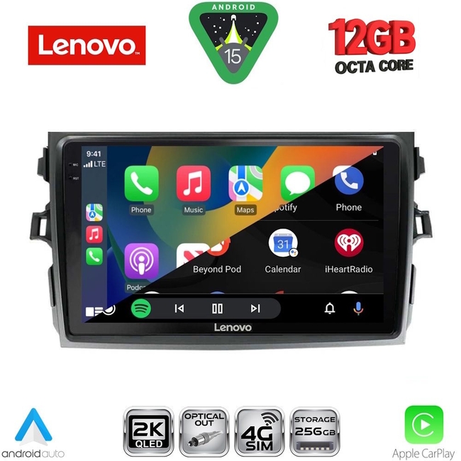 LENOVO SSZ 12713_CPA (9inc) MULTIMEDIA TABLET for TOYOTA COROLLA 4D mod. 2006-2012