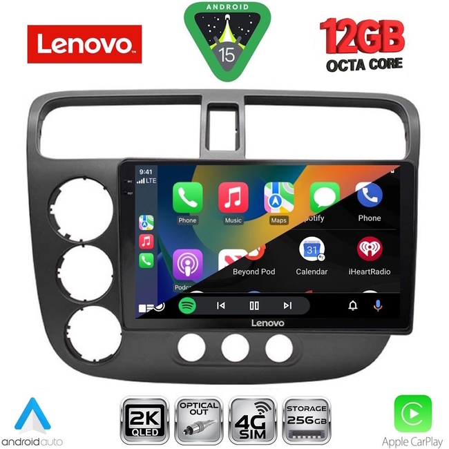 LENOVO SSZ 12187_CPA (9inc) MULTIMEDIA TABLET for HONDA CIVIC 4D mod. 2001-2006