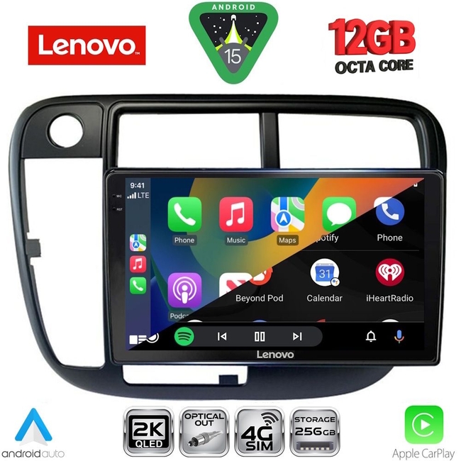 LENOVO SSZ 12186_CPA CLIMA (9inc) MULTIMEDIA TABLET for HONDA CIVIC mod. 1995-2001