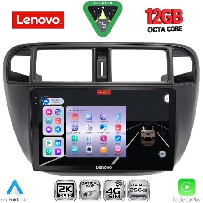 LENOVO SSZ 12186_CPA A/C (9inc) MULTIMEDIA TABLET for HONDA CIVIC mod. 1995-2001