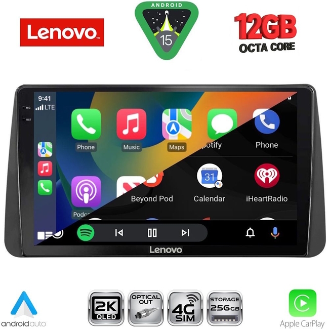 LENOVO SSZ 12149_CPA DASH (9inc) MULTIMEDIA TABLET for FIAT TIPO mod. 2018-2023