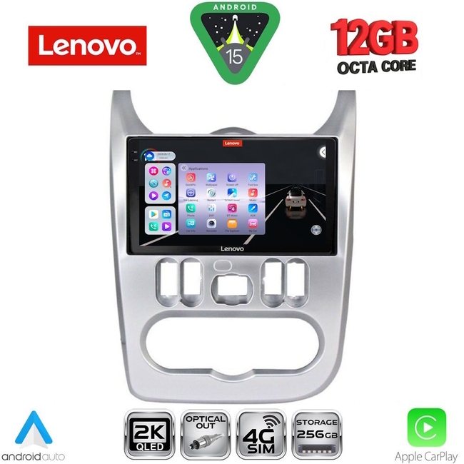 LENOVO SSZ 12101SL_CPA (9inc) MULTIMEDIA TABLET for DACIA DUSTER – LOGAN – SANDERO mod. 2006-2012 (SILVER)