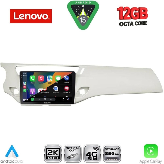 LENOVO SSZ 12092WH_CPA (9inc) MULTIMEDIA TABLET for CITROEN C3 - DS3 mod. 2009-2016 (WHITE)