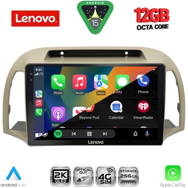 LENOVO SSZ 12457BG_CPA (9inc) MULTIMEDIA TABLET for NISSAN MICRA K12 mod. 2002-2010 (BEIGE)