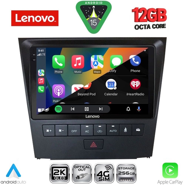 LENOVO SSZ 12341_CPA (9inc) MULTIMEDIA TABLET for LEXUS GS mod. 2004-2011