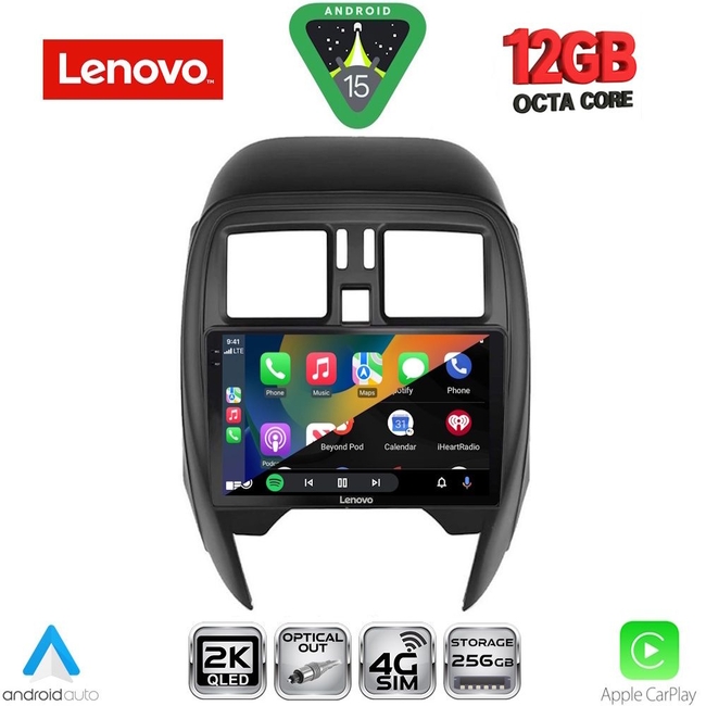 LENOVO SSZ 12451_CPA (SQUARE) (9inc) MULTIMEDIA TABLET for NISSAN MICRA mod. 2014-2017