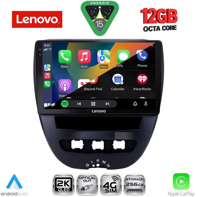 LENOVO SSZ 12707_CPA (10inc) MULTIMEDIA TABLET for CITROEN C1-PEUGEOT 107-TOYOTA AYGO mod. 2005-2014