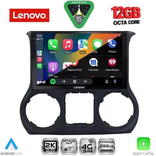 LENOVO SSZ 12296_CPA (10inc) MULTIMEDIA TABLET for JEEP WRANGLER  mod. 2014-2017