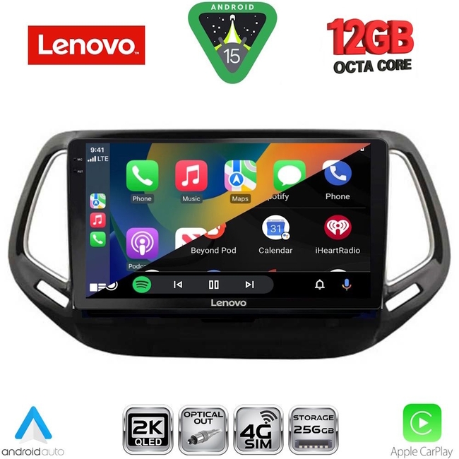 LENOVO SSZ 12278_CPA (10inc) MULTIMEDIA TABLET for JEEP COMPASS mod. 2016-2021