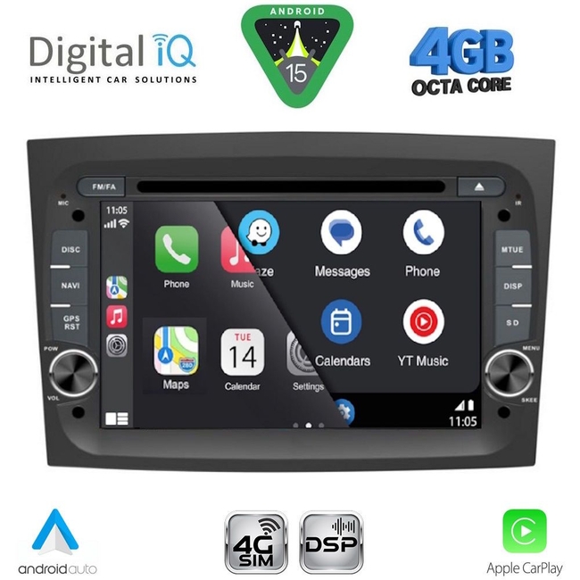 DIGITAL IQ BLG 438_CPA (7" DECK) MULTIMEDIA SYSTEM for FIAT DOBLO mod. 2015-2022