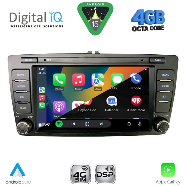 DIGITAL IQ BLD 005_CPA (8" DECK) MULTIMEDIA for SKODA OCTAVIA mod. 2005-2012