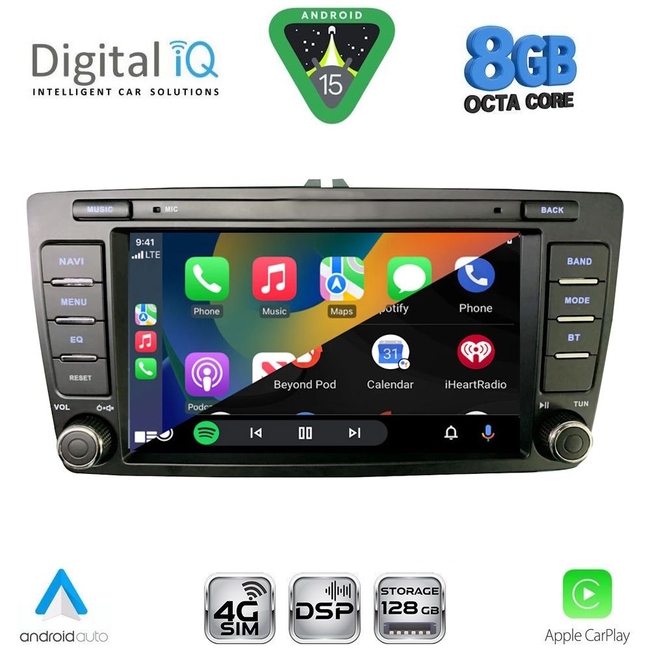 DIGITAL IQ BLD 005_CPA (8" DECK) MULTIMEDIA for SKODA OCTAVIA mod. 2005-2012