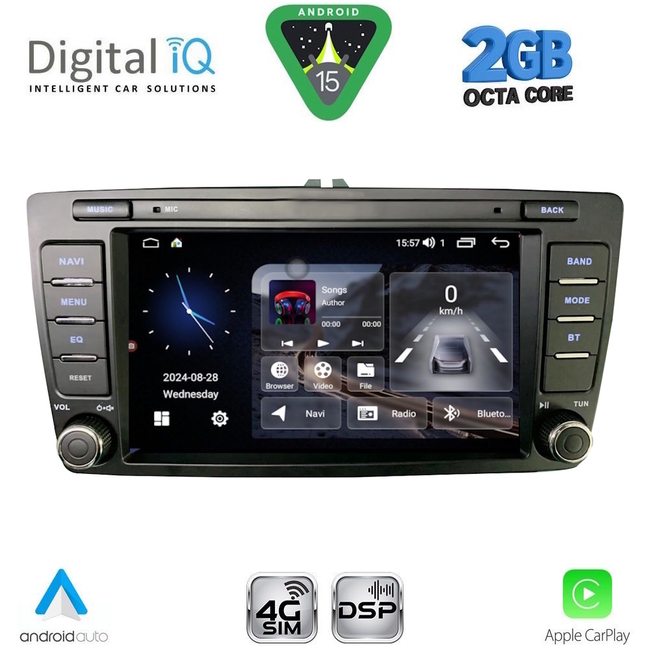 DIGITAL IQ BLD 005_CPA (8" DECK) MULTIMEDIA for SKODA OCTAVIA mod. 2005-2012