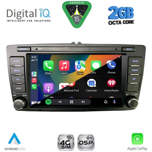 DIGITAL IQ BLD 005_CPA (8" DECK) MULTIMEDIA for SKODA OCTAVIA mod. 2005-2012