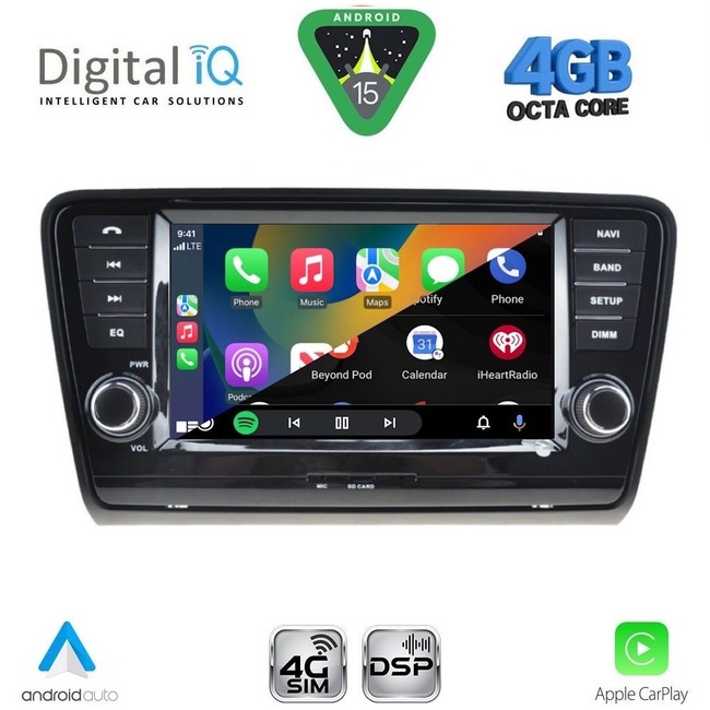 DIGITAL IQ MSG 406_CPA (8” DECK) MULTIMEDIA SYSTEM for SKODA OCTAVIA 7 mod. 2013-2021