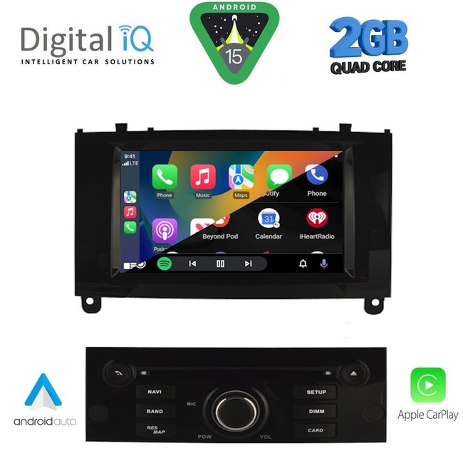 DIGITAL IQ MSD 088BL_CPA (7" DECK) MULTIMEDIA for PEUGEOT 407 mod. 2004-2011