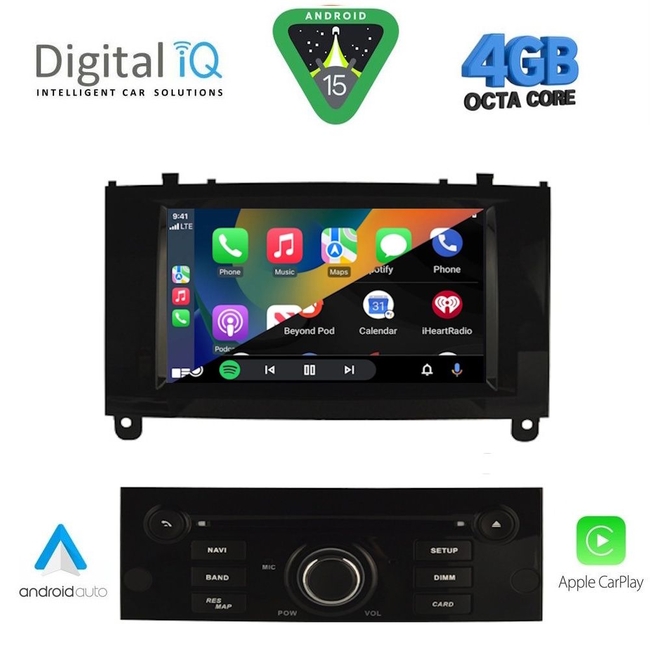 DIGITAL IQ MSD 088BL_CPA (7" DECK) MULTIMEDIA for PEUGEOT 407 mod. 2004-2011