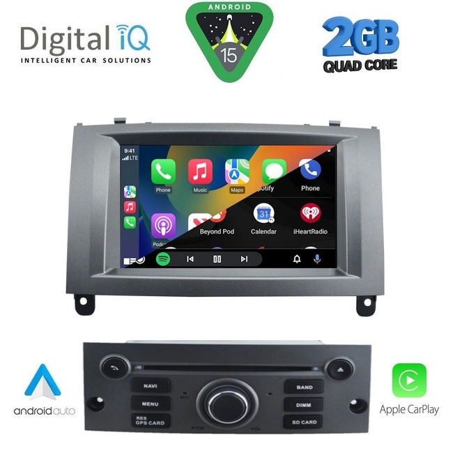 DIGITAL IQ MSD 088GR_CPA (7" DECK) MULTIMEDIA for PEUGEOT 407 mod. 2004-2011