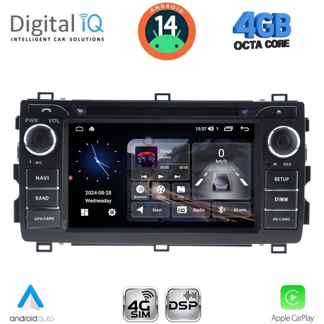 DIGITAL IQ MSD 008_CPA (7" DECK) MULTIMEDIA for TOYOTA AURIS mod. 2013-2015