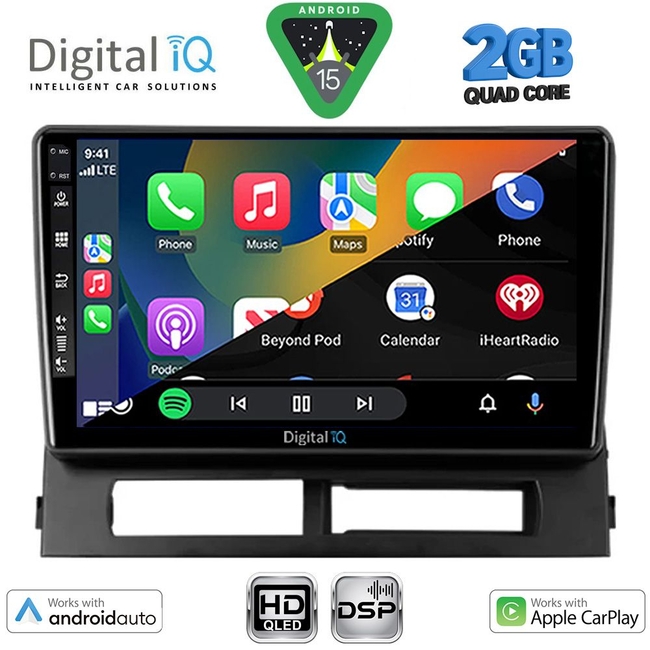 DIGITAL IQ BXC 3728DASH_CPAA (9inc) MULTIMEDIA TABLET for TOYOTA PRIUS mod. 2003-2009 (Supports Original Clima-HYBRID)