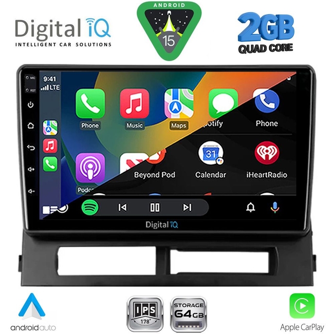 DIGITAL IQ RSD 1728DASH_CPA (9inc) MULTIMEDIA TABLET for TOYOTA PRIUS mod. 2003-2009 (Supports Original Clima-HYBRID)