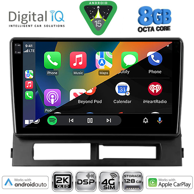 DIGITAL IQ BXF 11728DASH_CPAA (9inc) MULTIMEDIA TABLET for TOYOTA PRIUS mod. 2003-2009 (Supports Original Clima-HYBRID)