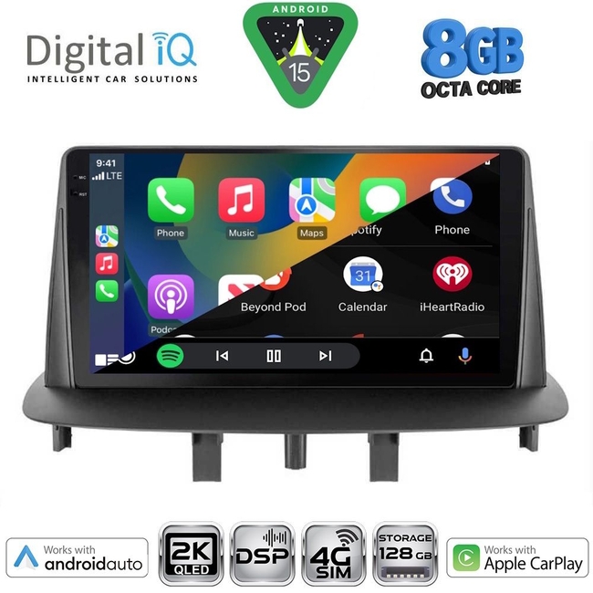 DIGITAL IQ BXF 11556_CPAA (9inc) MULTIMEDIA TABLET for RENAULT MEGANE 3 mod. 2009-2016