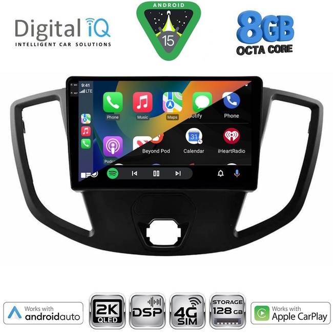 DIGITAL IQ BXF 11179_CPAA  (9inc) MULTIMEDIA TABLET for FORD TRANSIT mod. 2014-2020