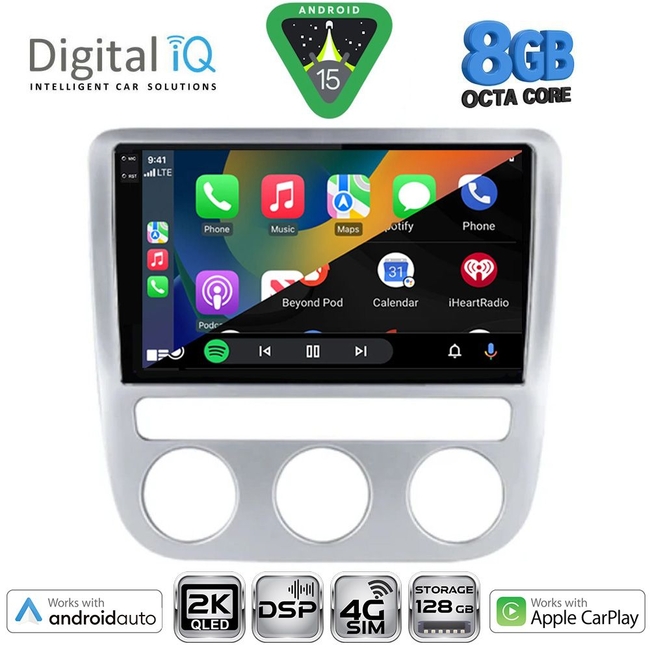 DIGITAL IQ BXF 11752_CPAA CLIMA (9inc) MULTIMEDIA TABLET for VW EOS mod. 2006-2016 - SCIROCCO mod. 2008-2010
