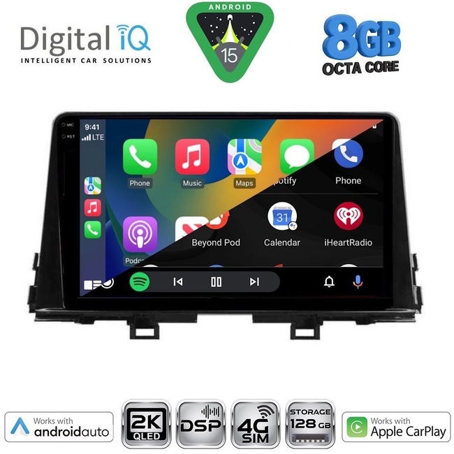 DIGITAL IQ BXF 11309_CPAA (9inc) MULTIMEDIA TABLET for KIA PICANTO mod. 2017-2021