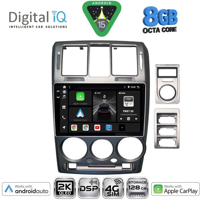 DIGITAL IQ BXF 11222GR_CPAA (9inc) MULTIMEDIA TABLET for HYUNDAI GETZ mod. 2002-2011 (GREY)
