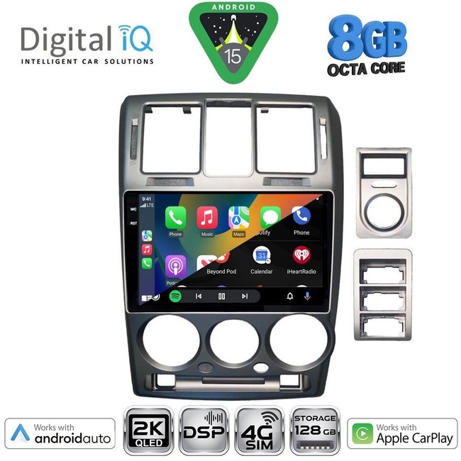 DIGITAL IQ BXF 11222GR_CPAA (9inc) MULTIMEDIA TABLET for HYUNDAI GETZ mod. 2002-2011 (GREY)