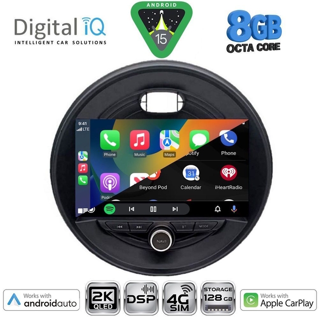 DIGITAL IQ BXF 11066_CPAA (9inc) MULTIMEDIA TABLET for MINI COOPER (F55-56-F57) mod. 2015-2024 - CLUBMAN (F54) mod. 2015-2024 - ROADSTER (F59) mod. 2014- COUNTRYMAN (F60) mod. 2016-202